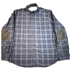 i Jeans by Buffalo Shirt Mens Size Large Blue & Black Long Sleeve Plaid